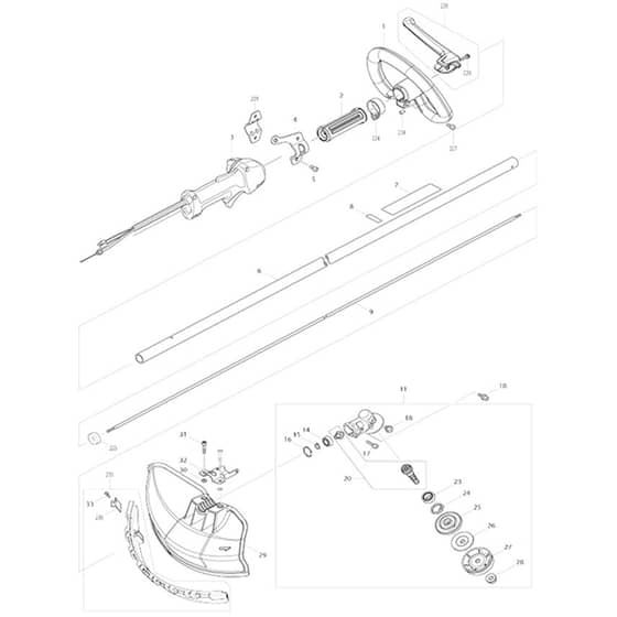 Makita EM2653LH - Petrol Brushcutter - Power Tool 01 Diagram