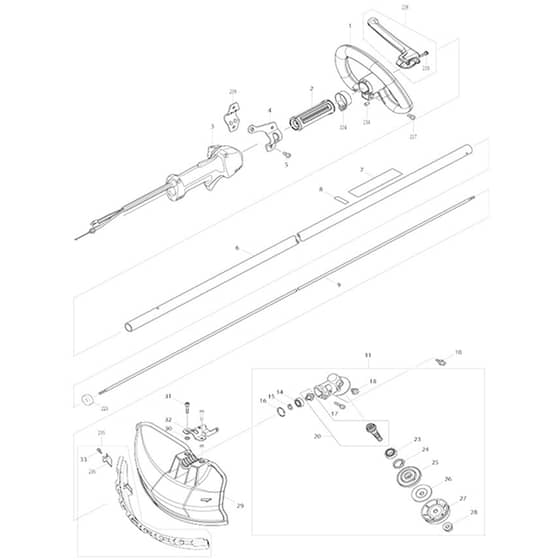 Makita EM2654LH - Petrol Brushcutter - Power Tool 01 Diagram