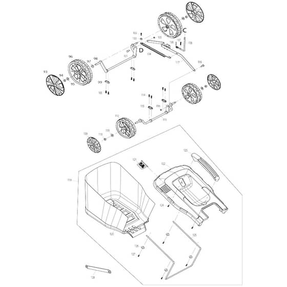 Makita EM331 - 330mm Electric Lawn Mower - Power Tool 03 Diagram