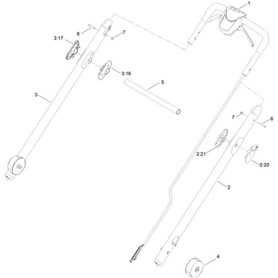 Toro eMulticycler eL36PST 36cm - 21836 (321000001 - 321999999) Handle