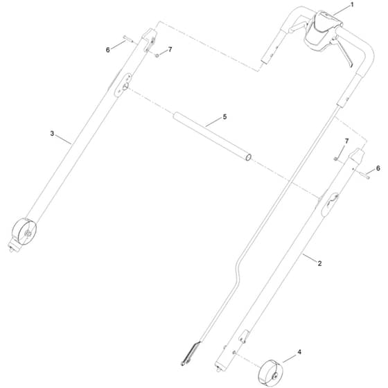 Toro eMulticycler eL36PST 36cm - 21836 (322000001 - 322999999) Handle Bar Control