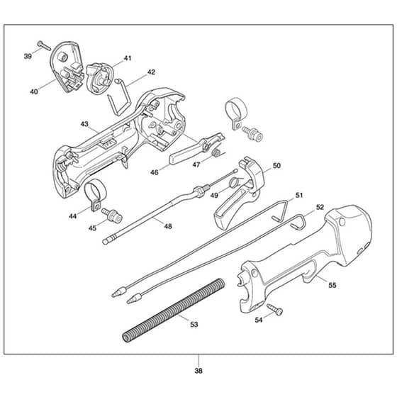 Makita EN5950SH - Petrol Pole Hedge Trimmer - Power Tool 02 Diagram