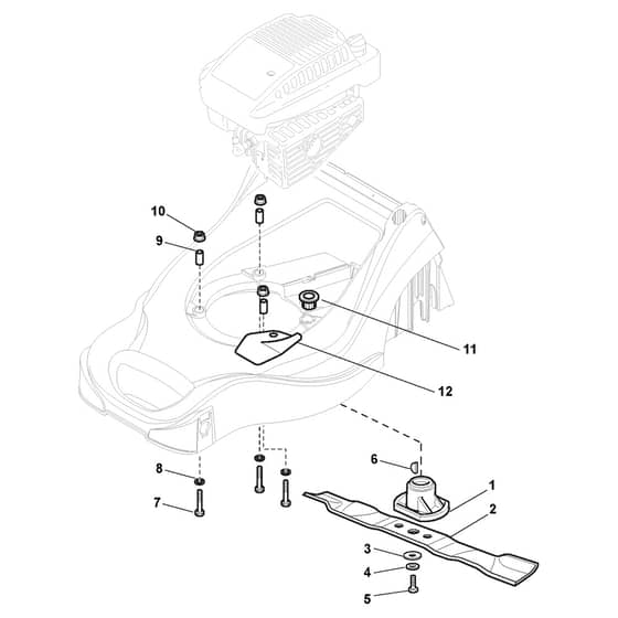 EP 414-B - 2011-2012 - 297411026/11 - Castel Garden Rotary Mower Blade Diagram