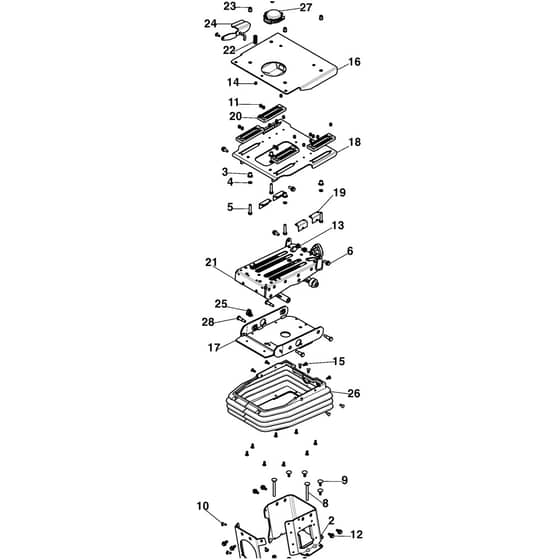 ePark Pro - 2026 - 2F6458701/ST1 - Stiga Front Mower Seat Support Diagram