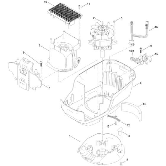 Toro eProline Heavy-Duty 53cm - 22276 (400000000 - 415199999) Motor Module No. 140-4161
