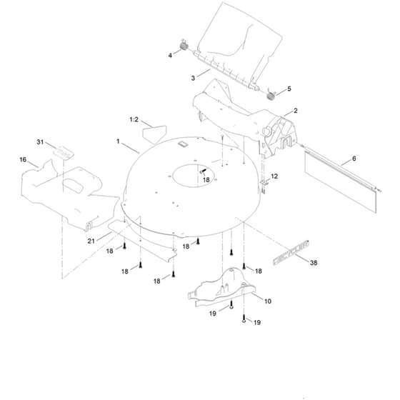 Toro eRecycler eS52VST 52cm - 21853 (415000000 - 999999999) Housing