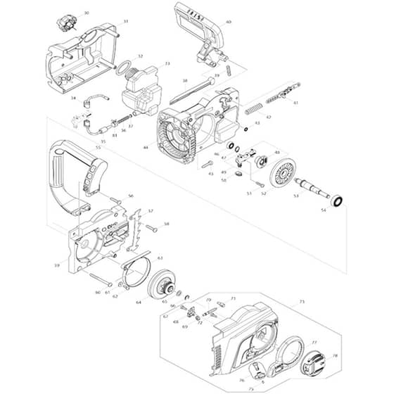 Makita ES164TLC - Electric Chain Saw - Power Tool 02 Diagram