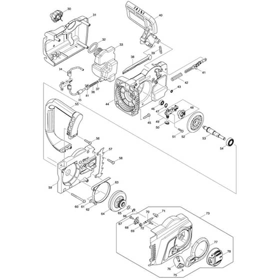 Makita ES2141KX - Electric Chain Saw 400mm - Power Tool 02 Diagram