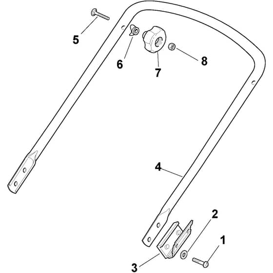 ES 460 - 2014-2019 - 299114663/14 - Castel Garden Rotary Mower Handle Lower Part Diagram