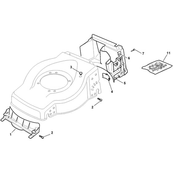 ES 460 TR - 2014-2019 - 299214663/14 - Castel Garden Rotary Mower Front Conveyor Assy Diagram