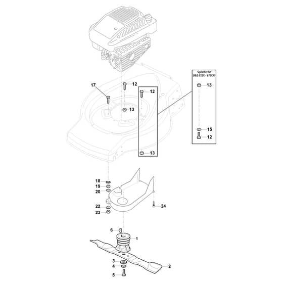 ES 464 TR - 2019 - 299264643/19 - Castel Garden Rotary Mower Blade Diagram