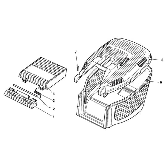 ES 464 TR - 2019 - 299264643/19 - Castel Garden Rotary Mower Grass Catcher Diagram