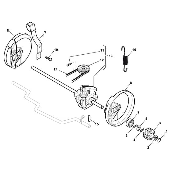 ES 464 TR-G - 2012-2019 - 299264643/12 - Castel Garden Rotary Mower Transmission Diagram