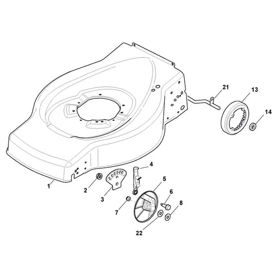 ES 534 TR-B - 2012-2013 - 299265323/12 - Castel Garden Rotary Mower Deck and Height Adjusting Diagram