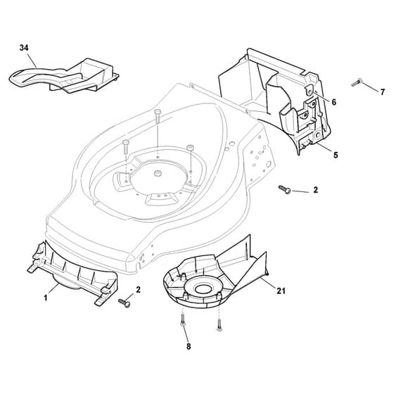 ES 534 TR-B - 2012-2013 - 299265323/12 - Castel Garden Rotary Mower Front Conveyor Assy Diagram