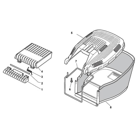 ESL 464 TR - 2013-2014 - 299274626/CPL - Castel Garden Rotary Mower Grass Catcher Diagram