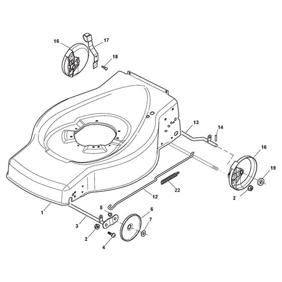 ESL 464 TR-B - 2013 - 299274623/NOM - Castel Garden Rotary Mower Deck and Height Adjusting Diagram