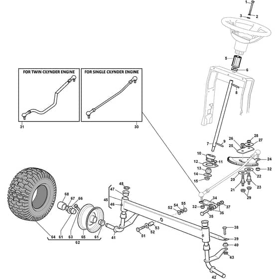 ESTATE 384 SE - 2024-2025 - 2T2105481/ST1 - Stiga Ride On Mower Steering Diagram