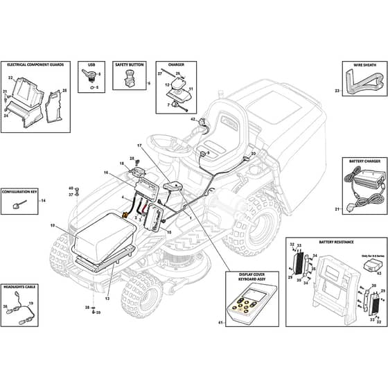 Estate 384e - 2023 - 2T2200481/ST2S - Stiga Ride On Mower Electric Equipment Diagram
