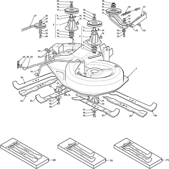 ESTATE 4092 H - 2014-2019 - 2T0430481/14 - Stiga Ride On Mower Cutting Plate Diagram