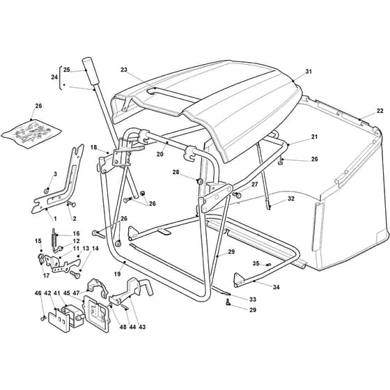ESTATE 4092 H - 2018-2022 - 2T0430481/ST1 - Stiga Ride On Mower Grasscatcher Diagram