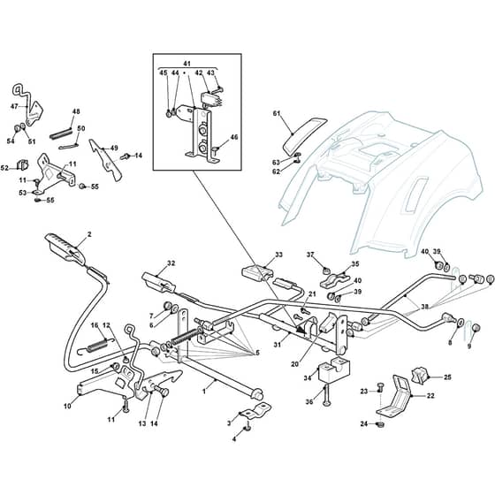 ESTATE 5092 H - 2016-2017 - 2T0440281/16 - Stiga Ride On Mower Brake and Gearbox Controls Diagram