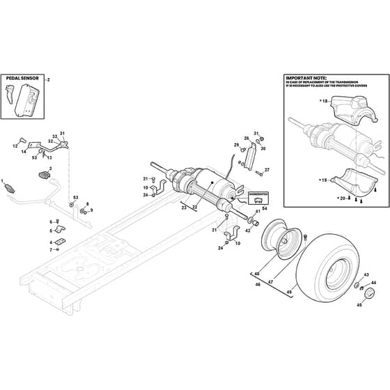 Estate 584e - 2022-2025 - 2T2205481/ST2 - Stiga Ride On Mower Transmission Diagram