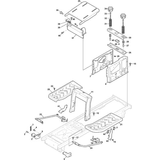 ESTATE 598 - 2023 - 2T2620281/ST2 - Stiga Ride On Mower Frame Diagram