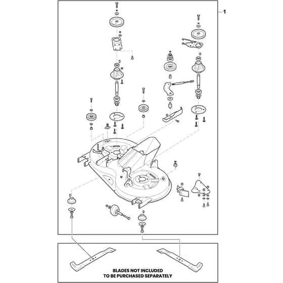 ESTATE 598 B - 2024 - 2T2620281/ST2 - Stiga Ride On Mower Cutting Deck Assy MP98 Diagram