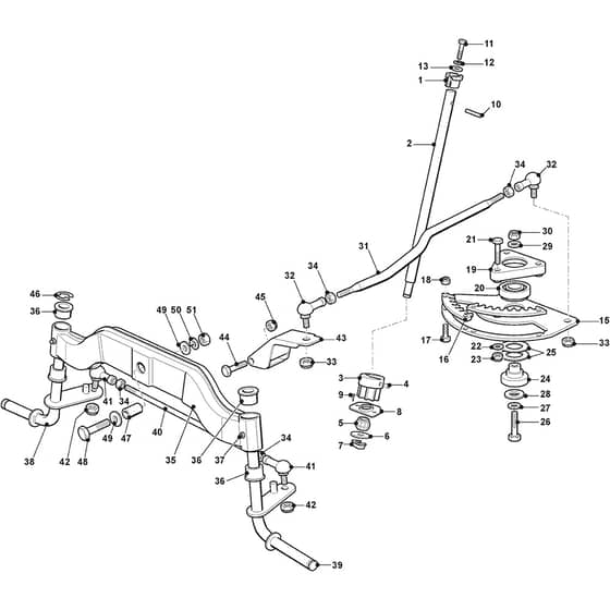 ESTATE 6122 HW2 - 2020 - 2T1310481/ST1 - Stiga Ride On Mower Steering Diagram