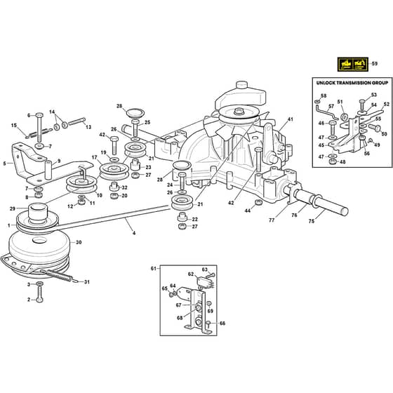 ESTATE 7102 W - 2025 - 2T0990481/ST1 - Stiga Ride On Mower TT Transmission Diagram
