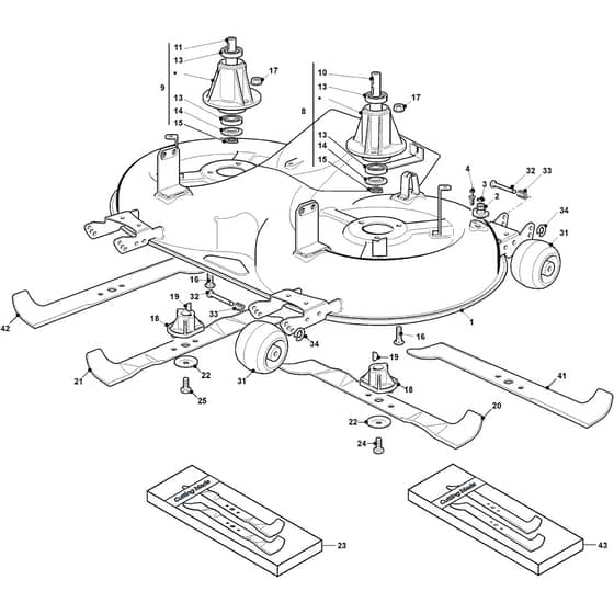ESTATE 7122 W - 2024 - 2T1310481/ST3 - Stiga Ride On Mower Cutting Plate Diagram