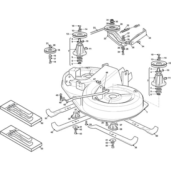 ESTATE 792 SE - 2024 - 2T0780481/ST2 - Stiga Ride On Mower Cutting Plate Diagram