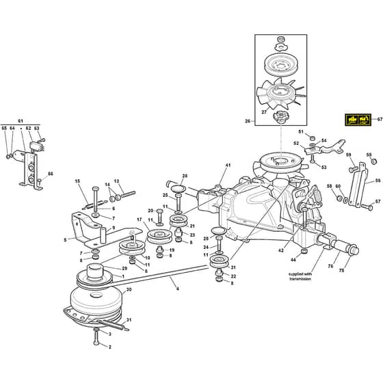 ESTATE 792 W - 2022-2024 - 2T0785481/ST1 - Stiga Ride On Mower HYG Transmission Diagram