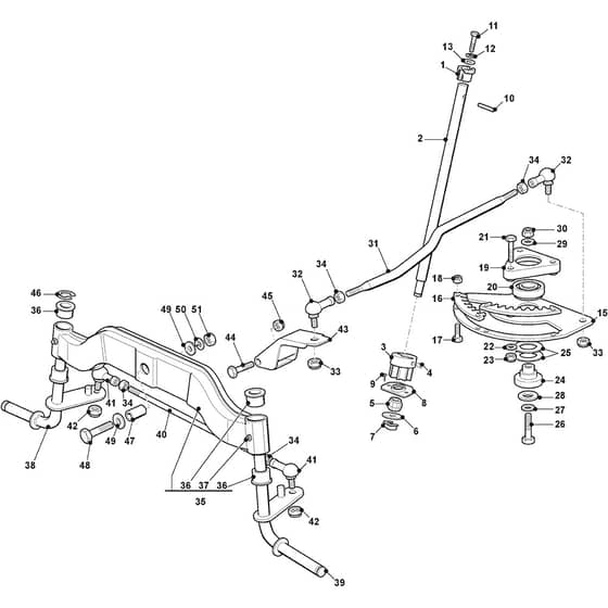 ESTATE 792 W - 2022-2024 - 2T0785481/ST1 - Stiga Ride On Mower Steering Diagram