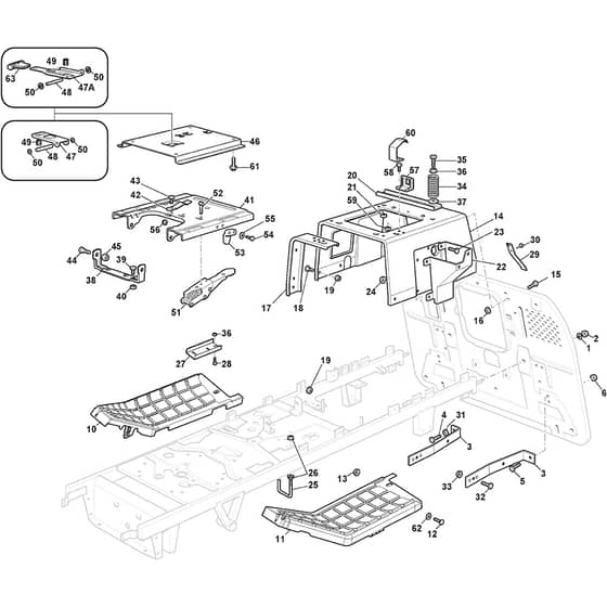 ESTATE 798 - 2025 - 2T0810481/ST1 - Stiga Ride On Mower Frame Diagram