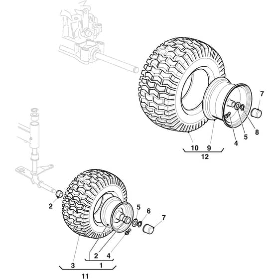 ESTATE 9102 W - 2025 - 2T0990381/ST1 - Stiga Ride On Mower Wheel Diagram