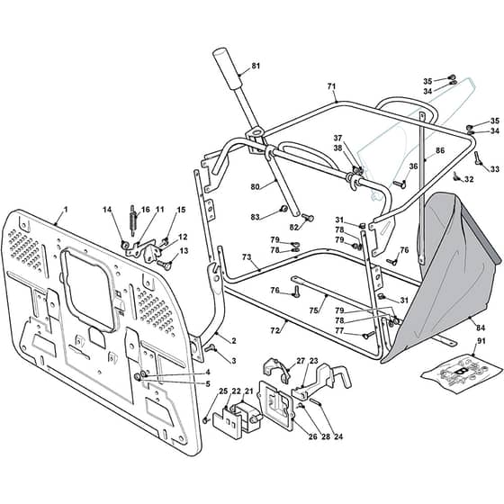 ESTATE 9102 WX - 2022-2024 - 2T1430381/ST2P - Stiga Ride On Mower Grasscatcher Diagram