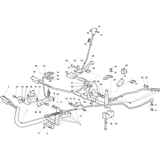ESTATE 9122 W - 2023-2024 - 2T1310481/ST2 - Stiga Ride On Mower Brake and Gearbox Controls Diagram