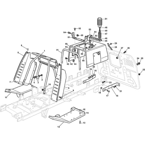 ESTATE Pro 9102 XWSY - 2020-2021 - 2T1430381/ST1 - Stiga Ride On Mower Frame Diagram