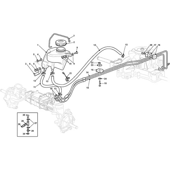 ESTATE Pro 9122 XWSY - 2020-2021 - 2T1535381/ST1P - Stiga Ride On Mower Transmission Group Diagram