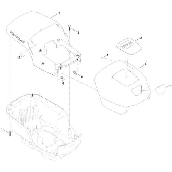 Toro eSuper Recycler eC48A 48cm - 21848 (400000000 - 409411873) Upper Shroud Motor Module 140-4213