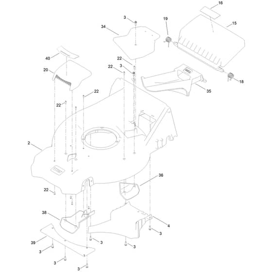 Toro eSuper Recycler eC53AST 53cm - 21695 (400000000 - 414999999) Frame
