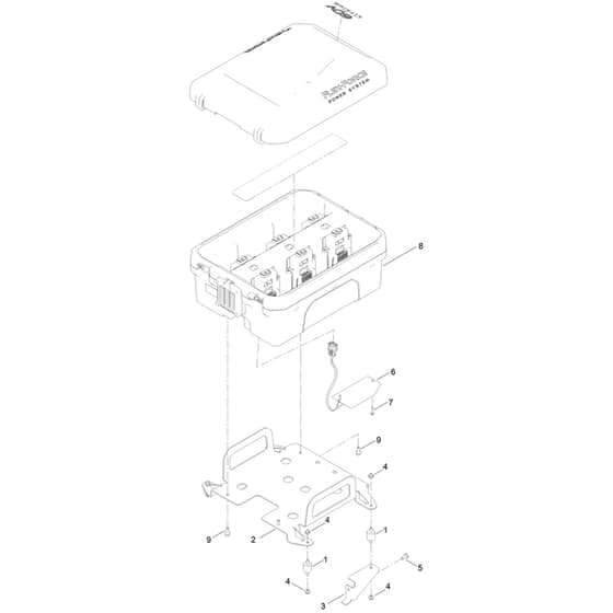 Toro eTimeCutter 107cm - 75642 (417300000 - 418178766) Battery Box