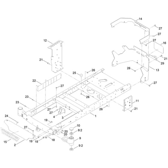 Toro eTimeCutter 107cm - 75642 (417300000 - 418178766) Frame