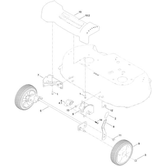 Toro eTimeMaster eTM76 76cm 60V - 21876 (414900000 - 416999999) Front Wheel and Height-of-Cut