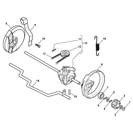EU 434 TR-G - 2012-2013 - 297431046/09 - Castel Garden Rotary Mower Transmission Diagram