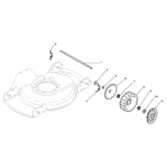 EU 474 - 2011-2012 - 292470023/CRO - Castel Garden Rotary Mower Wheels and Hub Caps Diagram