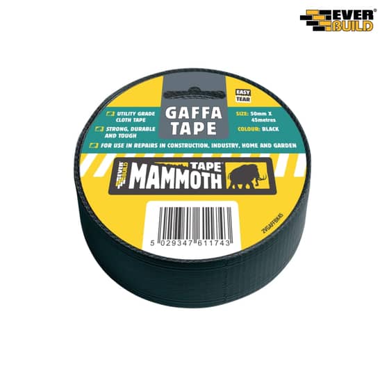 Everbuild Gaffa Tape Black 50mm x 45m - 2VGAFFBK45