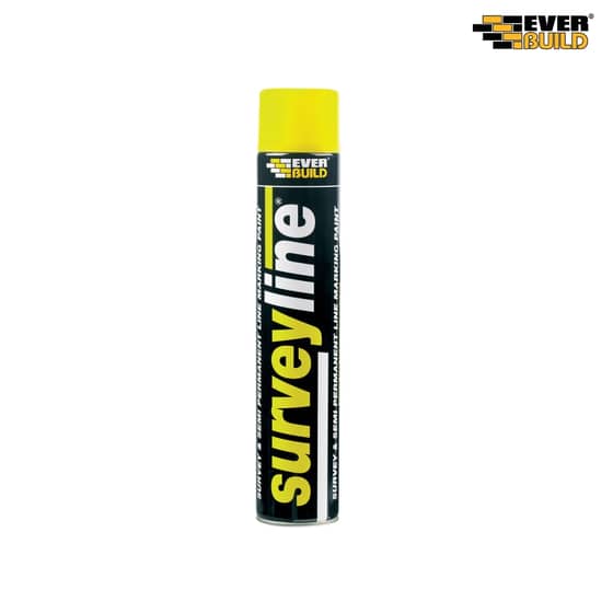 Everbuild Surveyline Marker Spray Yellow 700ml - SURVEYYELL